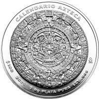 Mexiko Aztekenkalender 2024 1000 Gramm Silber
