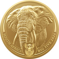 Südafrika Big Five Elefant div. 1 oz Gold