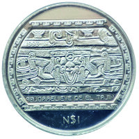 Mexiko 1 Peso 1993 - Bajorrelieve de El Tajin - 1/4 oz...
