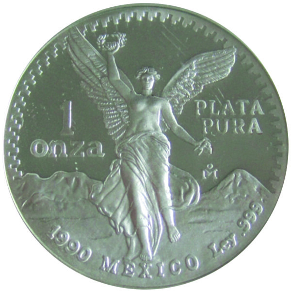 Mexiko Libertad 1990 1 oz Silber - Polierte Platte