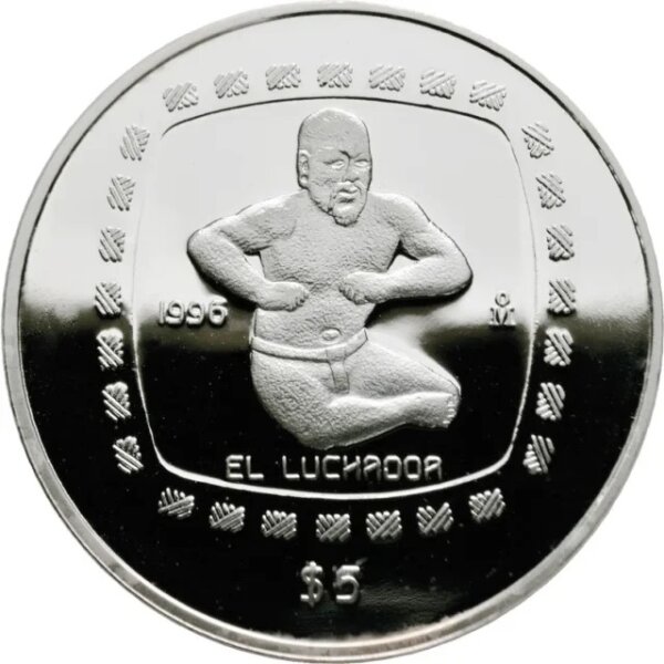 Mexiko 5 Pesos 1996 - El Luchador - 1 oz Silber PP