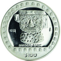 Mexiko 100 Pesos 1992 Brasero Efigie - Silber PP