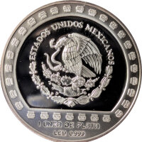 Mexiko 100 Pesos 1992 Huehuetéotl - Silber PP