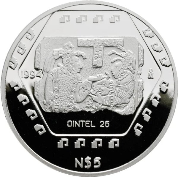 Mexiko 100 Pesos 1994 Dintel 26 - Silber PP