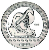 Mexiko 100 Pesos 1992 Guerrero Aguila - Silber PP