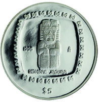 Mexiko 5 Pesos 1996 - Hombae Jaguar - 1 oz Silber PP