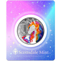 Fiji Einhorn - Unicorn 2025 1 oz Silber I Coloriert Blossom