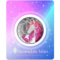 Fiji Einhorn - Unicorn 2025 1 oz Silber I Coloriert Roselle