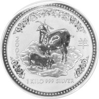 Australien Lunar I 2003 Jahr der Ziege 1000 Gramm Silber