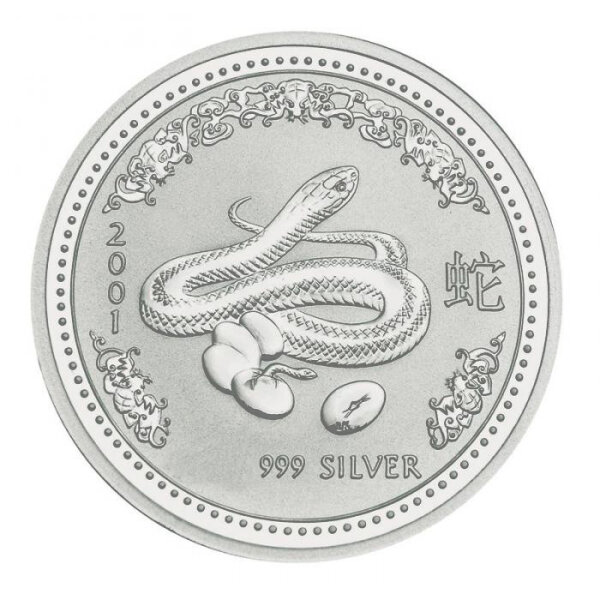 Australien Lunar I 2001 Jahr dee Schlange 1/2 oz Silber