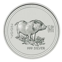 Australien Lunar I 2007 Jahr des Schweins 1/2 oz Silber