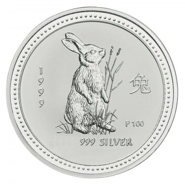 Australien Lunar I 1999 Jahe des Hasen 1/2 oz Silber