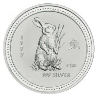 Australien Lunar I 1999 Jahe des Hasen 1/2 oz Silber