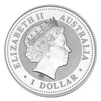 Australien Lunar I 2006 Jahr des Hundes 1 oz Silber Teilvergoldet