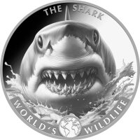 Kongo World´s Wildlife 8. Ausgabe 2026 Hai 1 oz Silber