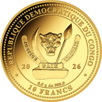 Kongo World´s Wildlife 8. Ausgabe 2026 Hai 0,5 Gramm Gold