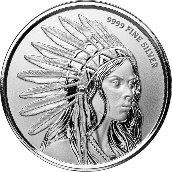 Round USA Buffalo Girl 1 oz Silber