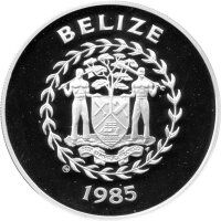Belize 20 Dollars 1985 - UNO-Dekade der Frau - Silber PP