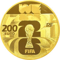 Frankreich 200 Euro 2025 FIFA Fussball WM 1 oz Gold