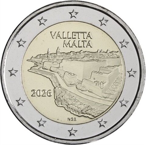 Malta 2 Euro 2026 Valletta