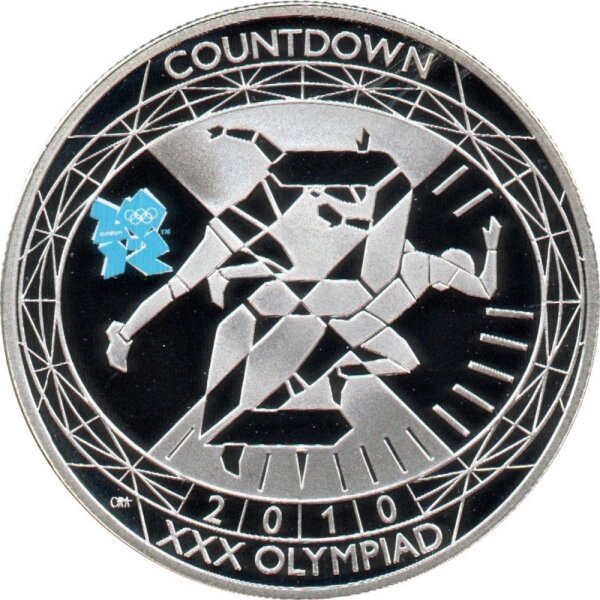 UK 5 Pfund 2010 - XXX. Olympische Sommerspiele 2012 in London "Läufer" - Silber PP