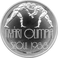 Ungarn 500 Forint 1987 - XXIV. Olympische Sommerspiele 1988 in Seoul "Ringen" - Silber PP