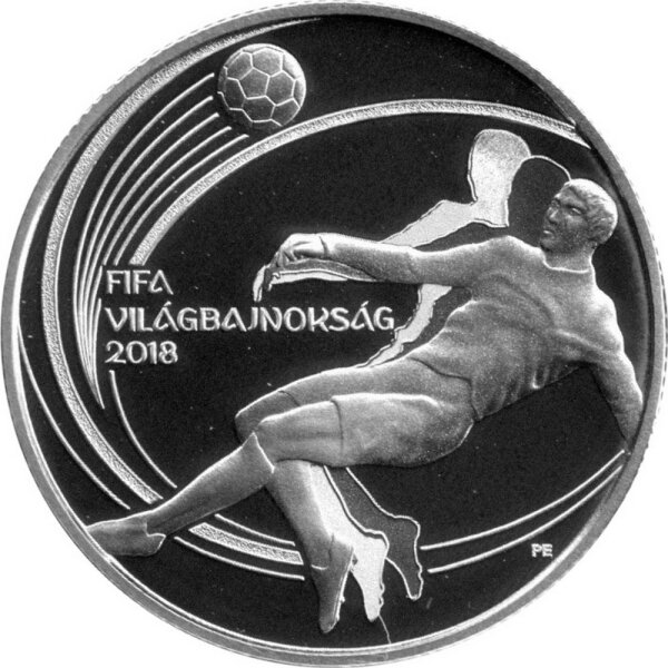 Ungarn 5.000 Forint 2018 - XXI. Fußball WM 2018 in Rußland - Silber PP