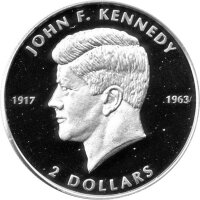 Cook Islands 2 Dollars 2003 - 40. Todestag von John F....