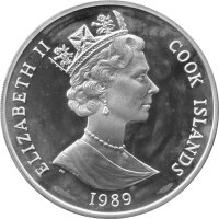 Cook Islands 50 Dollars 1989 - XVI. Olympische Winterspiele 1992 in Albertville - Silber PP