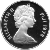 Fiji 20 Dollars 1978 - Goldene Kaurischnecke - Silber PP