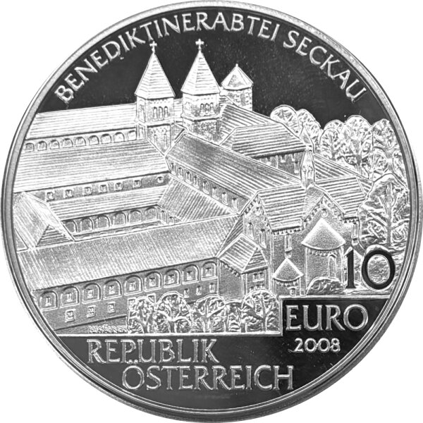 Österreich 10 Euro 2008 Abtei Seckau - Silber PP im Etui