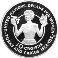 Turks & Caicos 10 Crowns 1985 - UNO-Dekade der Frau -...