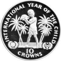 Turks & Caicos 10 Crowns 1982 - Internationales Jahr...