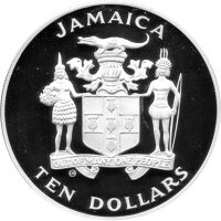 Jamaica 10 Dollars 1984 - UNO-Dekade der Frau - Silber PP
