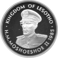 Lesotho 10 Maloti 1985 - UNO-Dekade der Frau - Silber PP