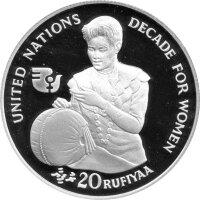Malediven 20 Rufiyaa 1984 - UNO-Dekade der Frau - Silber PP