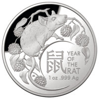 Australien RAM Lunar 2020 Jahr der Ratte 1 oz Silber |...
