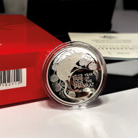 Australien RAM Lunar 2020 Jahr der Ratte 1 oz Silber | Gewölbte Prägung I Polierte Platte