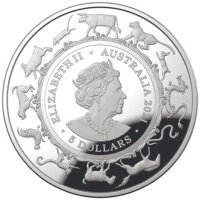 Australien RAM Lunar 2021 Jahr des Ochsen 1 oz Silber | Gewölbte Prägung I Polierte Platte