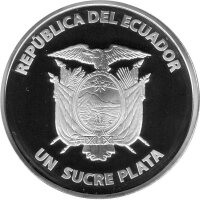 Ecuador 1 Sucre 2014 - XX. Fußball-WM 2014 in Brasilien "Pokal" - Silber PP