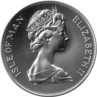 Isle of Man 1 Crown 1978 - 25. Jahrestag der Krönung von Kömigin Elisabeth II. "Wanderfalken" - Silber