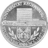 Regensburg Medaille 1967 Universität Regensburg - Silber
