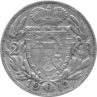 Liechtenstein 2 Kronen 1912 - Fürst Johann II. - Silber