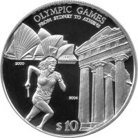 Solomon Islands 10 Dollars 2004 - XXIII. Olympische Spiele 2004 in Athen "Laufen" - Silber PP