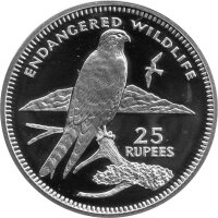 Seychellen 25 Rupees 1995 - Gefährdete Wildtiere...