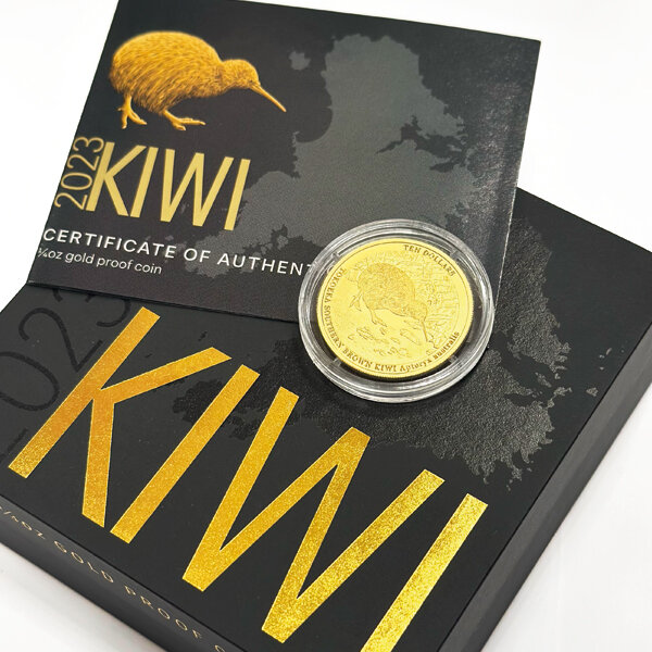 Neuseeland Kiwi 2023 1/4 oz Gold - Polierte Platte