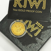 Neuseeland Kiwi 2025 1/4 oz Gold - Polierte Platte