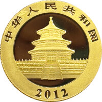 China Panda 2012 1/2 oz Gold