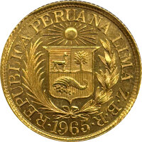 Peru 1/5 Libra Inkakopf Gold
