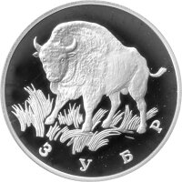 Russland 1 Rubel 1997 - Rote Liste "Auerochse"...